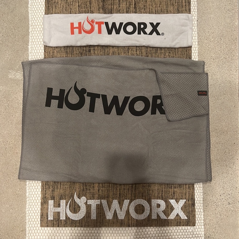 HOTWORX non slip workout mat, non slip mat towel, and workout towel bundle
